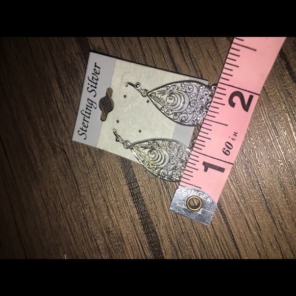 Sterling Silver chandelier hook earrings - Picture 5 of 5